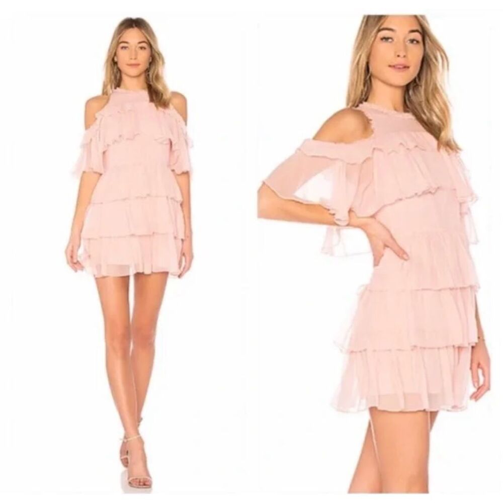 Alice + Olivia Pink Ruffle Mini Dress